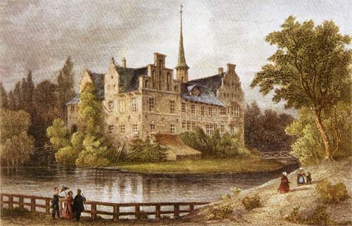 Das Bergedorfer Schloss im Jahre 1844 nach einer Zeichnung von Carl Martin Laeisz